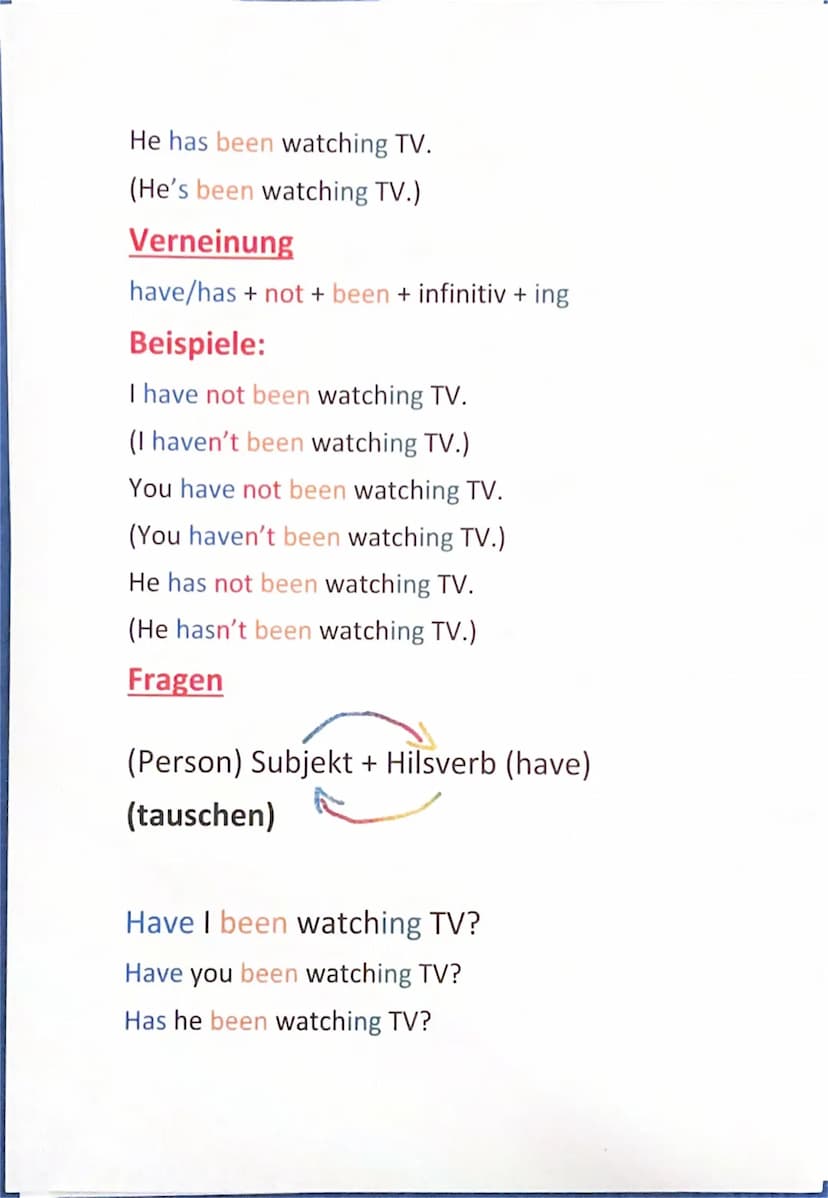 present perfect mit since und for
present perfect:
Bildung:
to have/has + Infinitive + -ed
(unregelmäßig: have/has +
Verwendung
Die in der V