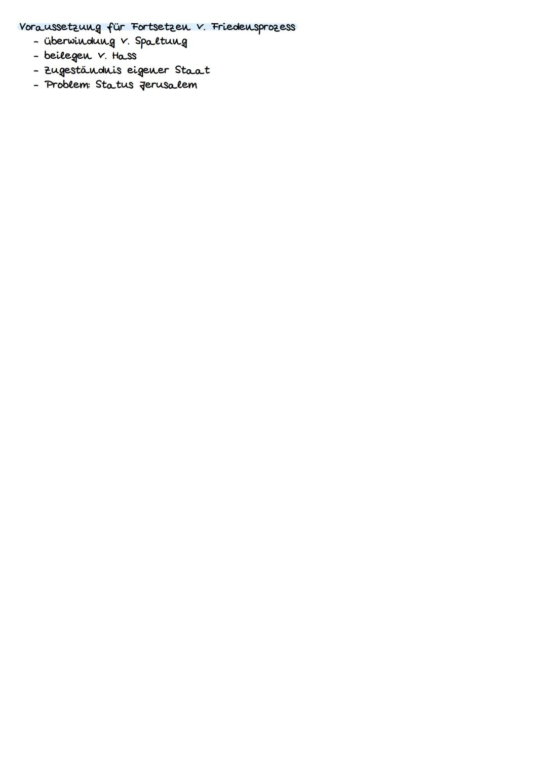 # Der Nahostkonflikt

Jerusalem als heiligen Staat:
- Kreuzigung Jesus
- Auferstehung -> Kirche
- Felseudom (Araber)
- Felsen tempel (Juden)