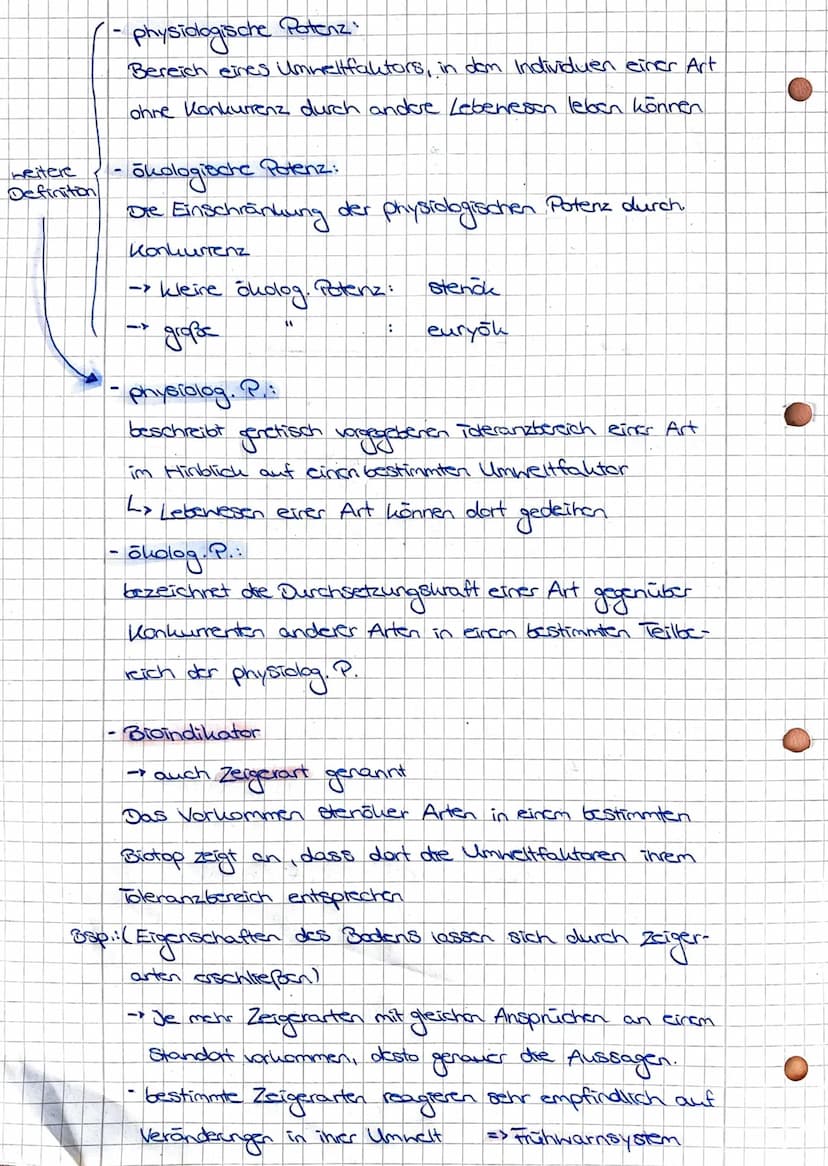Intensität d. Lebensvorgänge
abiotische
faktoreh
Minit
mum,
Pessimum
-Toleranzbereich:
Optimum
Präferendum
umweet
-Toleranzbereich
einer Art