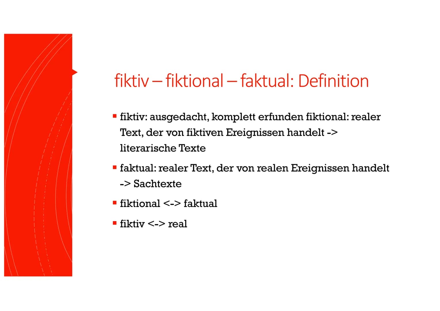 Kommunikation
Autor - Leser
GFS im Fach Deutsch
16.10.2020 Deutsch-GFS
Modell der narrativen Kommunikation
Erzähltext
realer
Autor
Kommunika