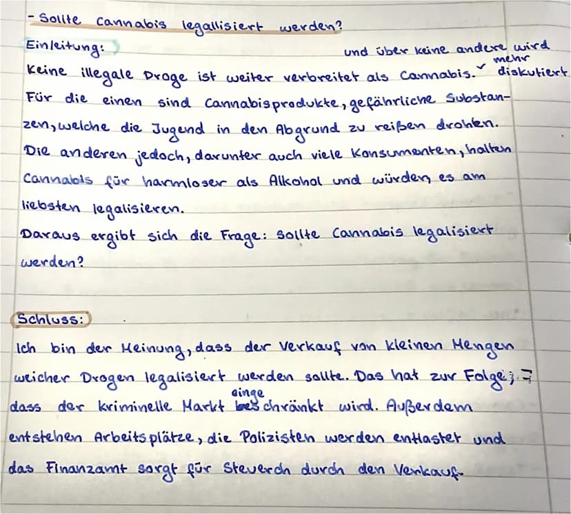 Legalisierung Cannabis.
-rationale Progenpolitik: Studien weisen hin, dass die
beim konsum von Cannabis nicht höher als bei legalen
Drogen s