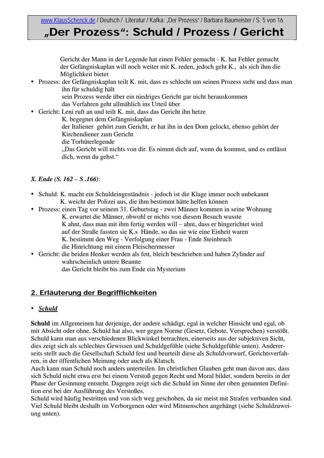 In einem der bekanntesten Werke Kafkas ,,der Prozeß" beschreibt er das Geschehen um den Proku-
risten Josef K., der eines Tages von einer se