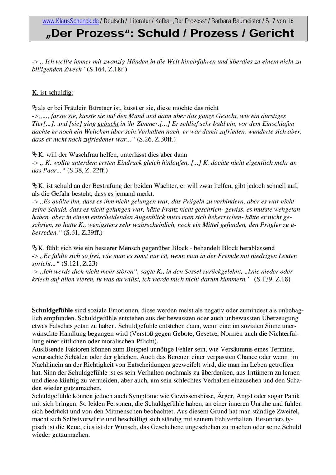 In einem der bekanntesten Werke Kafkas ,,der Prozeß" beschreibt er das Geschehen um den Proku-
risten Josef K., der eines Tages von einer se