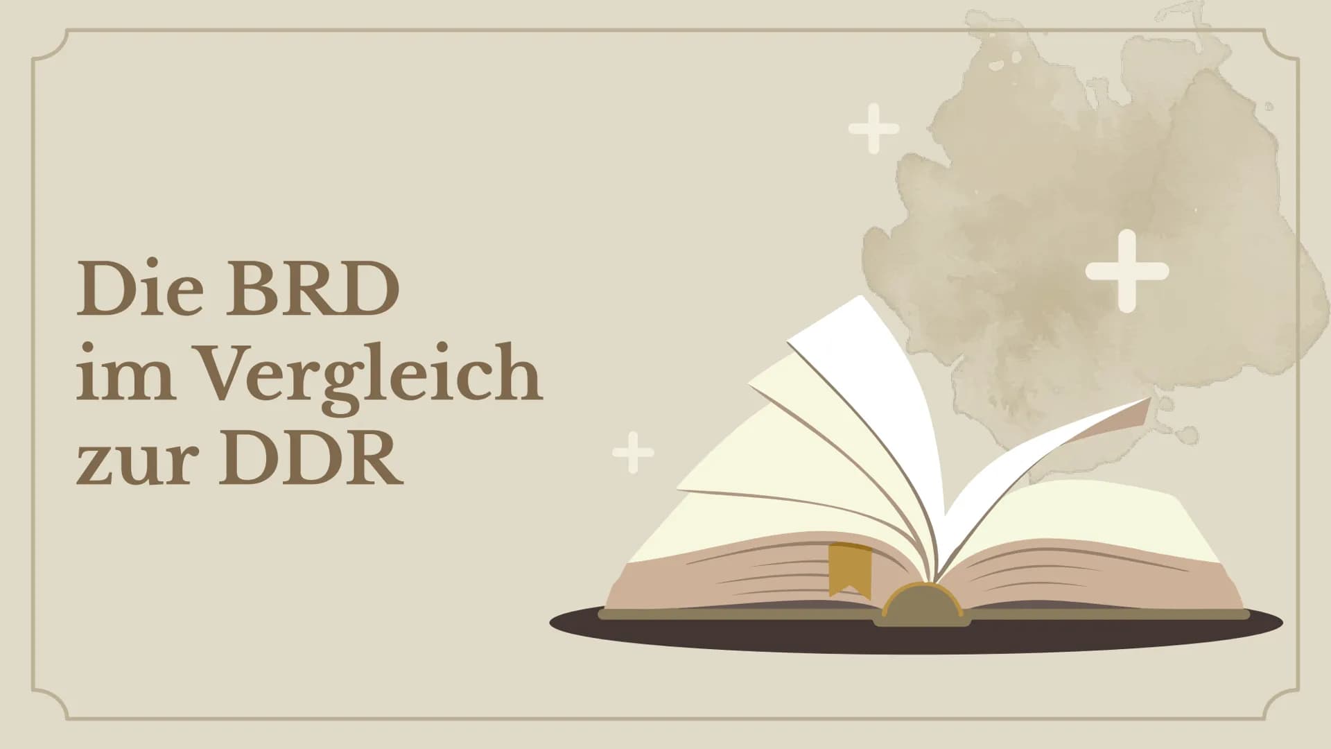 +
+
Bundesrepublik
Deutschland
ab 1949 ●
●
Themen
BRD und DDR im Vergleich
Gründerjahre 1949-1961
-> Westintegration in der Ära Adenauer
-> 