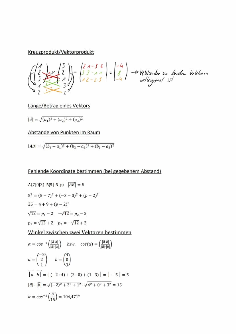 Übersicht
Grundlagen Vektoren
1. Punkte im Koordinatensystem angeben
2. Geraden (allgemein)
Umformungen von Ebenen
Abstände
3. Parameterform