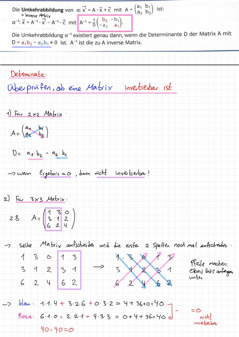 Matrixen
Matrixen Schreibweise:
2.B
1313
2032
0-222
Rechnen mit Matrixen:
2.B
A x² = 6²
addieren/Substrahieren.
1 2
03
2.B
12
+
4 1
30
4 1
3