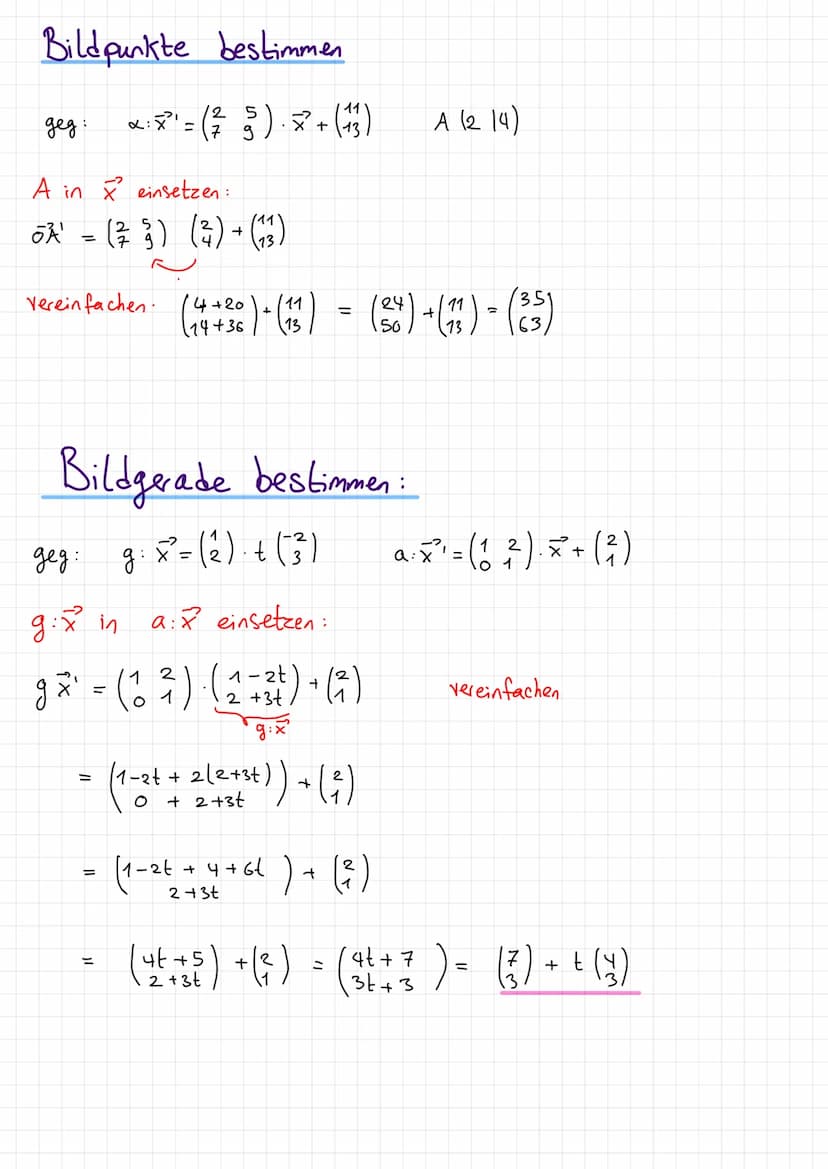 Matrixen
Matrixen Schreibweise:
2.B
1313
2032
0-222
Rechnen mit Matrixen:
2.B
A x² = 6²
addieren/Substrahieren.
1 2
03
2.B
12
+
4 1
30
4 1
3