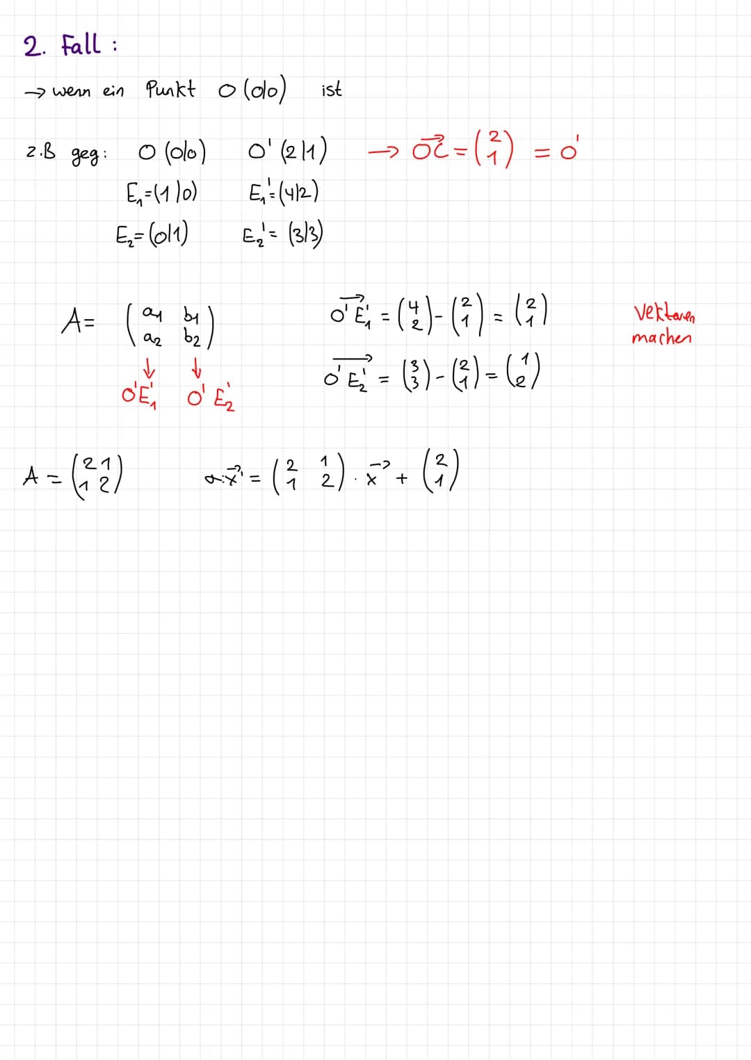 Matrixen
Matrixen Schreibweise:
2.B
1313
2032
0-222
Rechnen mit Matrixen:
2.B
A x² = 6²
addieren/Substrahieren.
1 2
03
2.B
12
+
4 1
30
4 1
3