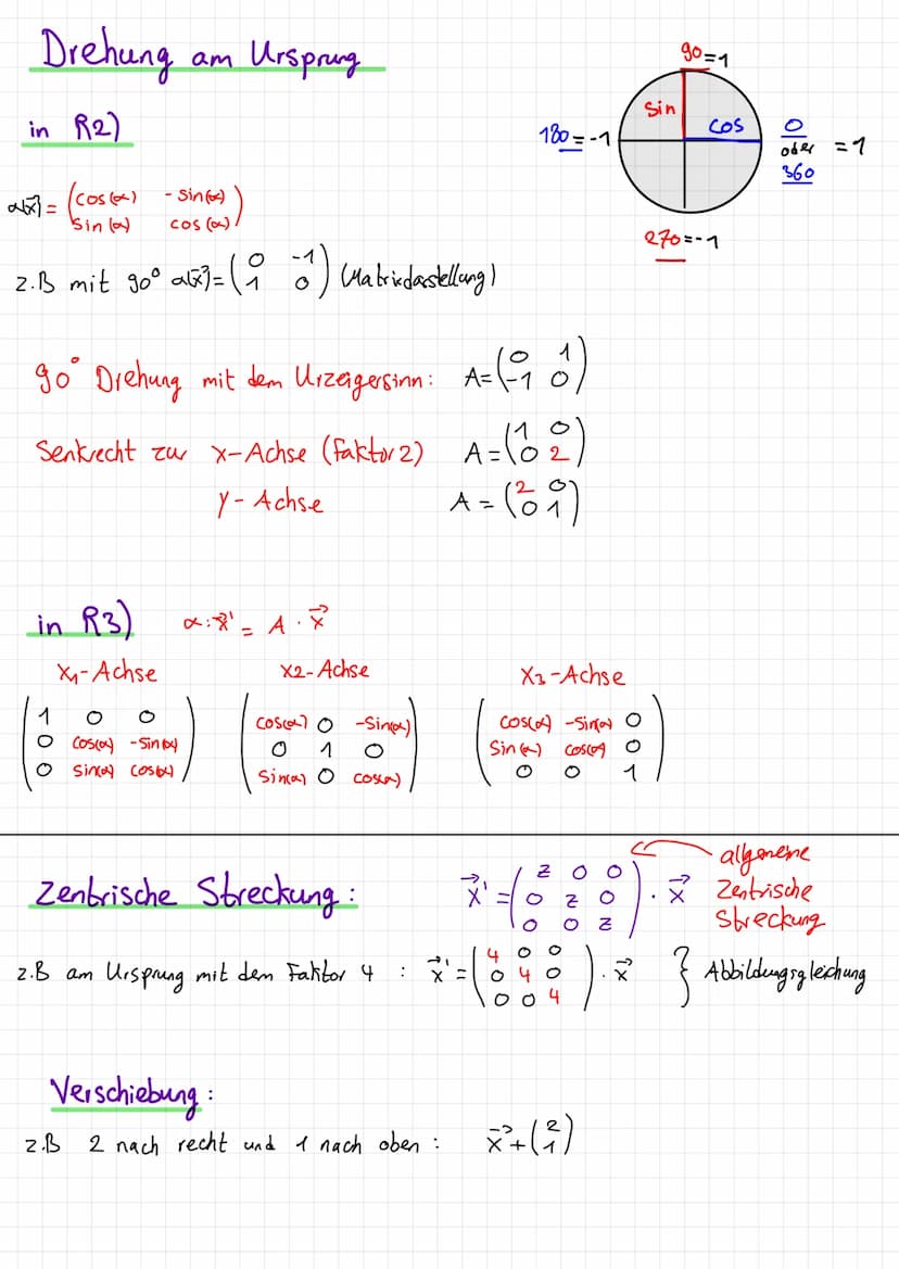 Matrixen
Matrixen Schreibweise:
2.B
1313
2032
0-222
Rechnen mit Matrixen:
2.B
A x² = 6²
addieren/Substrahieren.
1 2
03
2.B
12
+
4 1
30
4 1
3