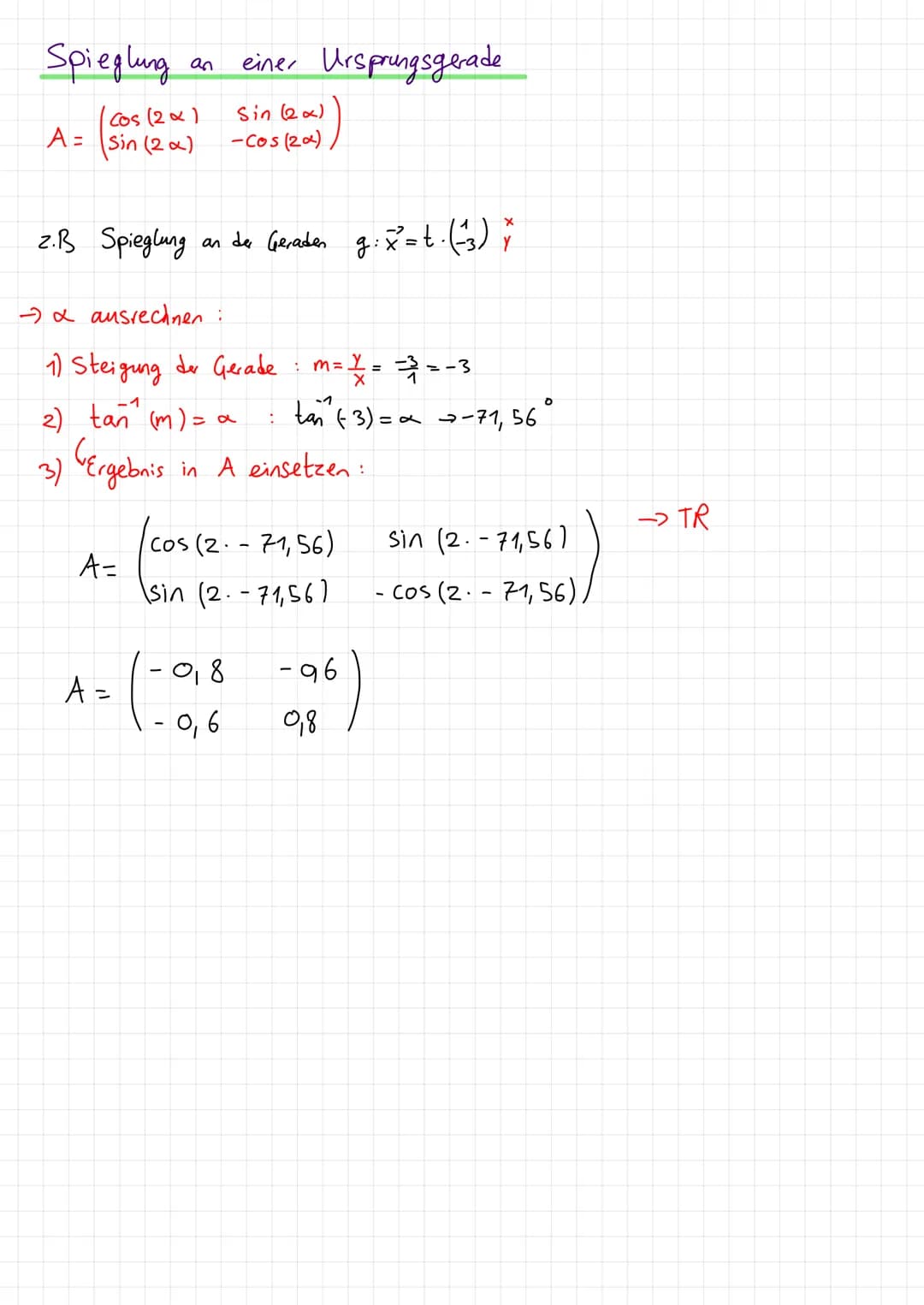 Matrixen
Matrixen Schreibweise:
2.B
1313
2032
0-222
Rechnen mit Matrixen:
2.B
A x² = 6²
addieren/Substrahieren.
1 2
03
2.B
12
+
4 1
30
4 1
3