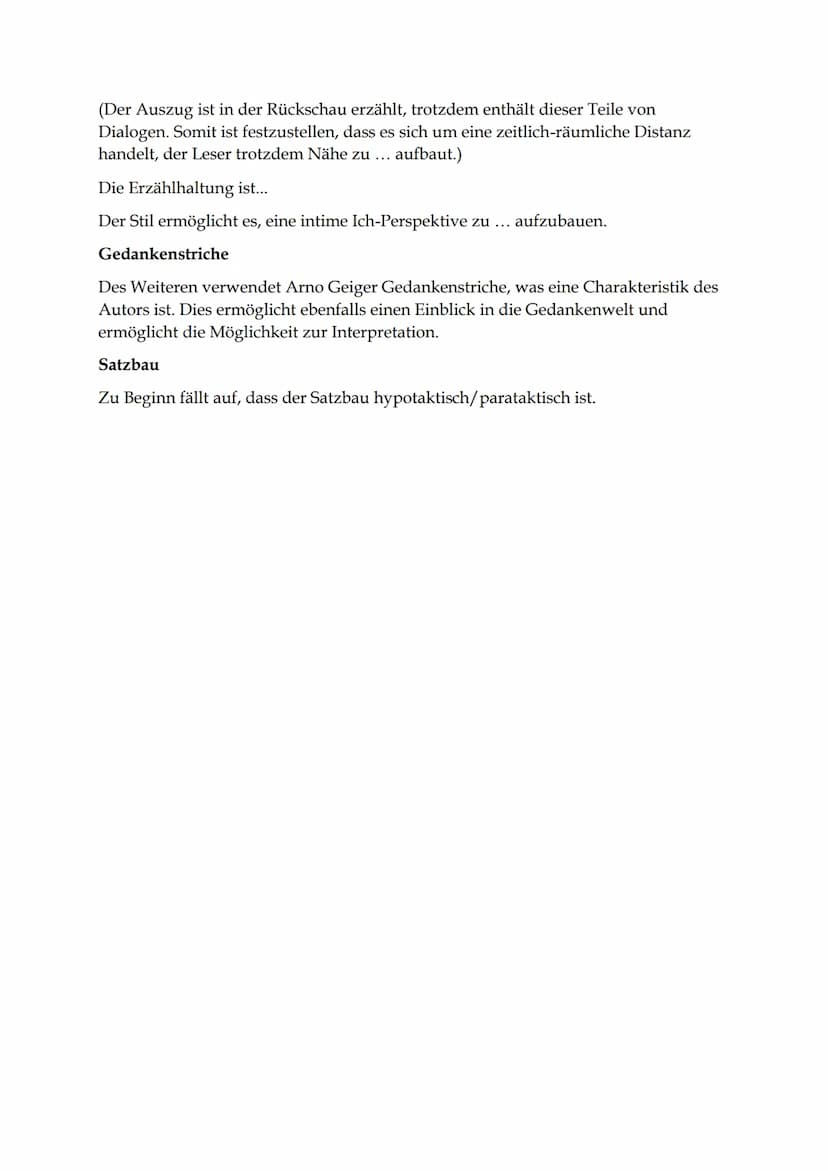 Unter der Drachenwand
Einleitung
In dem vorliegenden Roman ,,Unter der Drachenwand", welcher 2018 erschienen ist,
thematisiert Arno Geiger d
