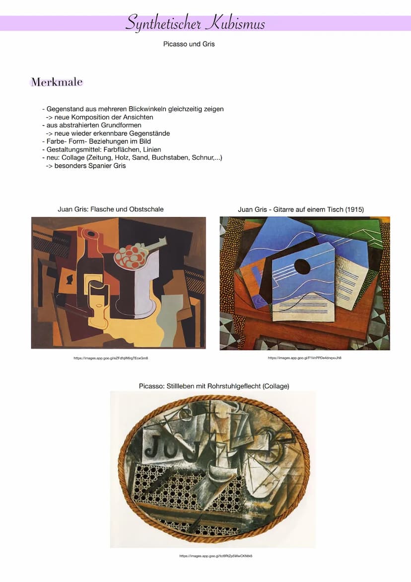 Definition
Kubismus
= Bewegung der modernen Kunst (besonders der Malerei)
- von ca. 1906 (Paris) -> 1914 Höhepunkt -> bis ca. 1920
- ,,cubus