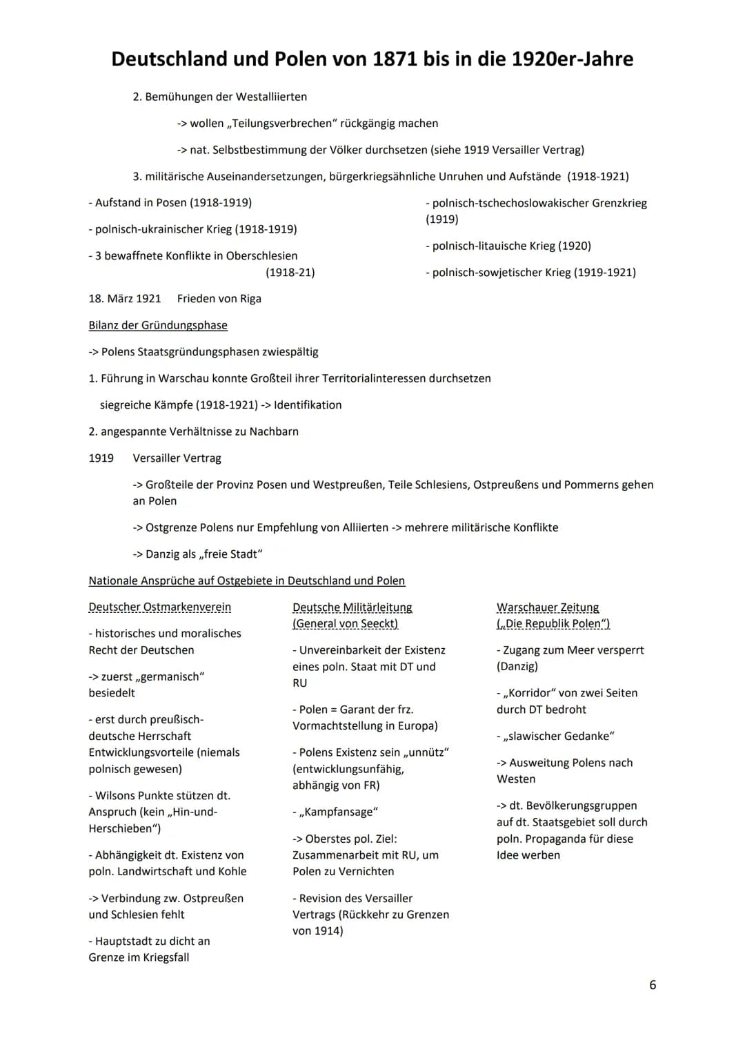 Deutschland und Polen von 1871 bis in die 1920er-Jahre
Die deutsche Reichsgründung
1870/71- Deutsch-Französischer Krieg
- dt. Annexion Elsas