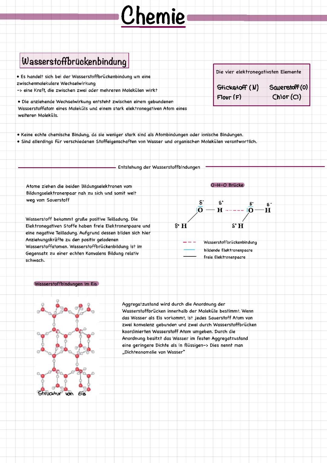Wasserstoffbrückenbindung 