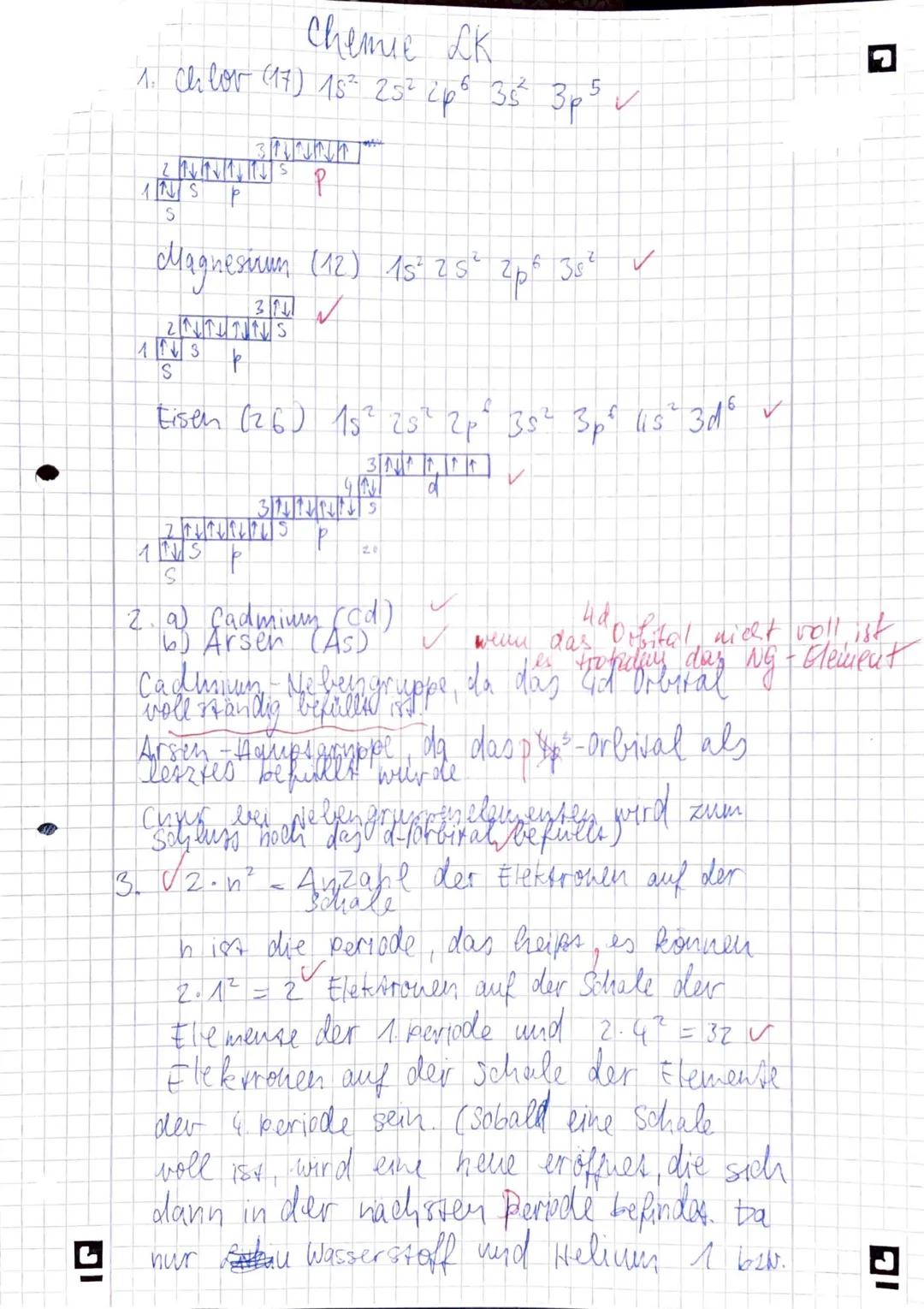 11 Klasse
LK 30 Minuten
Variante 2
лир
Atommodell, Quantenzahlen, Elektronenkonfiguration, Kästchenschema
a) [kr] 5s² 4d¹0
b)
gesamt: 25 Pun