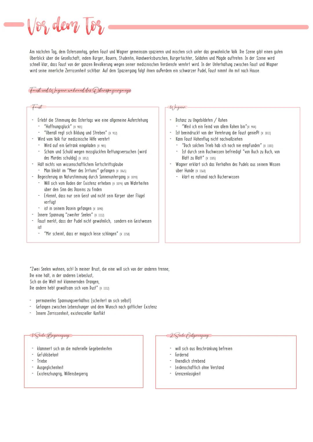 -Vor dem Tor
Am nächsten Tag, dem Ostersonntag, gehen Faust und Wagner gemeinsam spazieren und mischen sich unter das gewöhnliche Volk. Die 