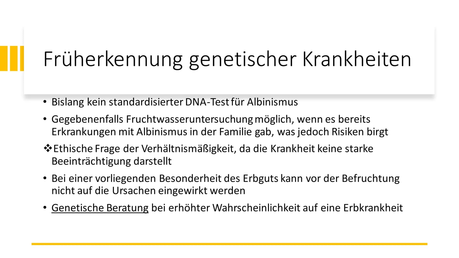 Albinismus Inhaltsverzeichnis
Was ist Albinismus?
Symptome und Beschwerden
• Genetische Ursachen / Erbgang
●
Unterschiedliche Formen des Alb