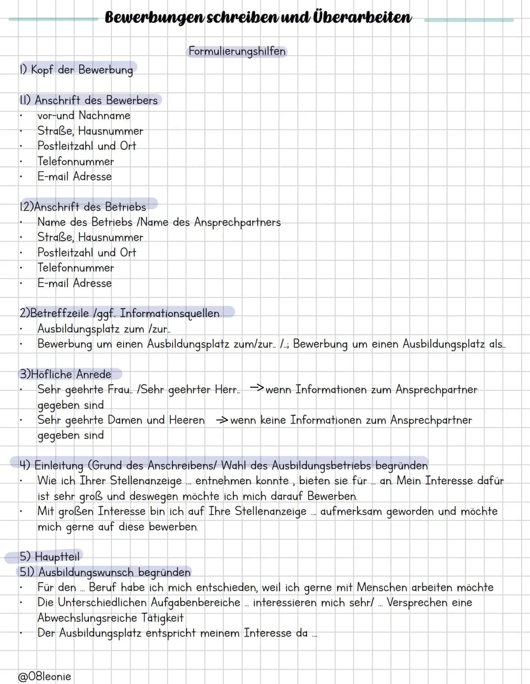 Kapitel 1: Aufbau einer Bewerbung
Tizian Meyer
Karlstr. 10
69234 Dielheim
Tel:062-22-678 90
tizianmeyer@bewerbung.de
Innovation Informatik G