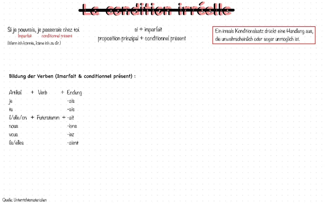 La condition irréelle 