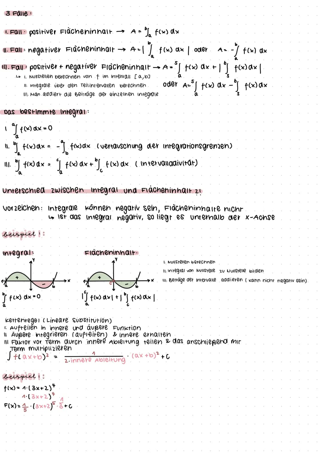 Stammfunktion
Stammfunktion bilden:
f(x) = a.x^→ F(x)= a
n+1
f(x)=x+ sin(x) →
Funktion f
·Stammfunktion F
F(x)= NS ES WS
f (x)= +1 +7 27
NS 