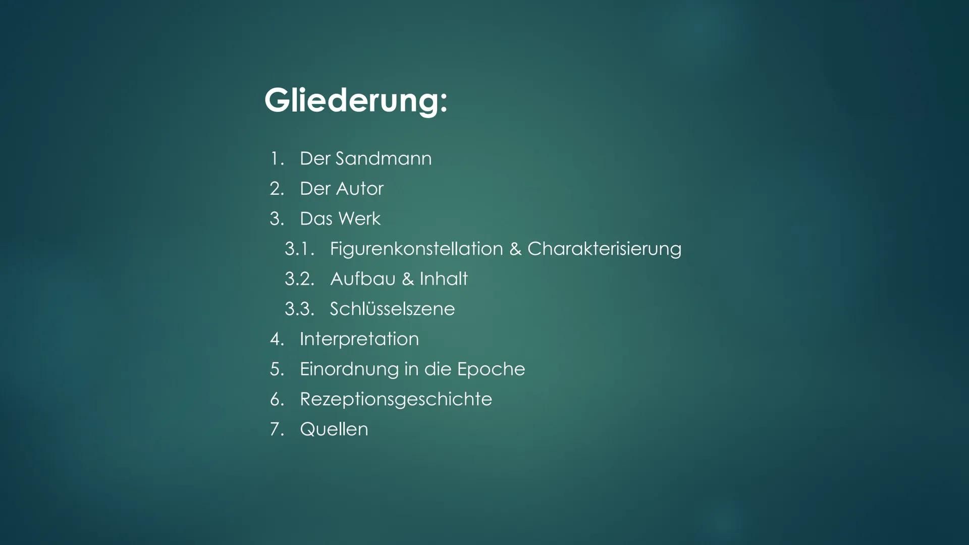 ↑ Guleitung
Wir alle kennen den Sandmann. Ob nun als Geschichte, oder aus dem Fernsehen in
diesem Outfit (Bild).
Er kommt nachts zu den Kind