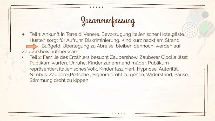 Mario und der Zauberer
-Thomas Mann
(Wiederholung) Inhaltsverzeichnis
Biografie Thomas Mann
Allgemeine Informationen
Historisches
➤ Faschism