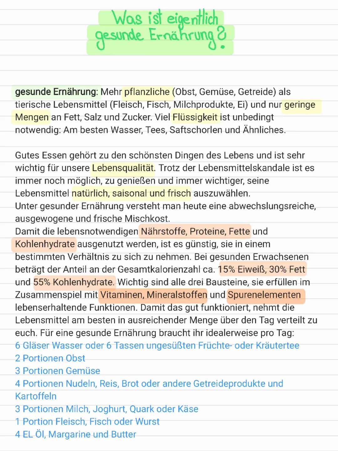Gesunde Ernährung 