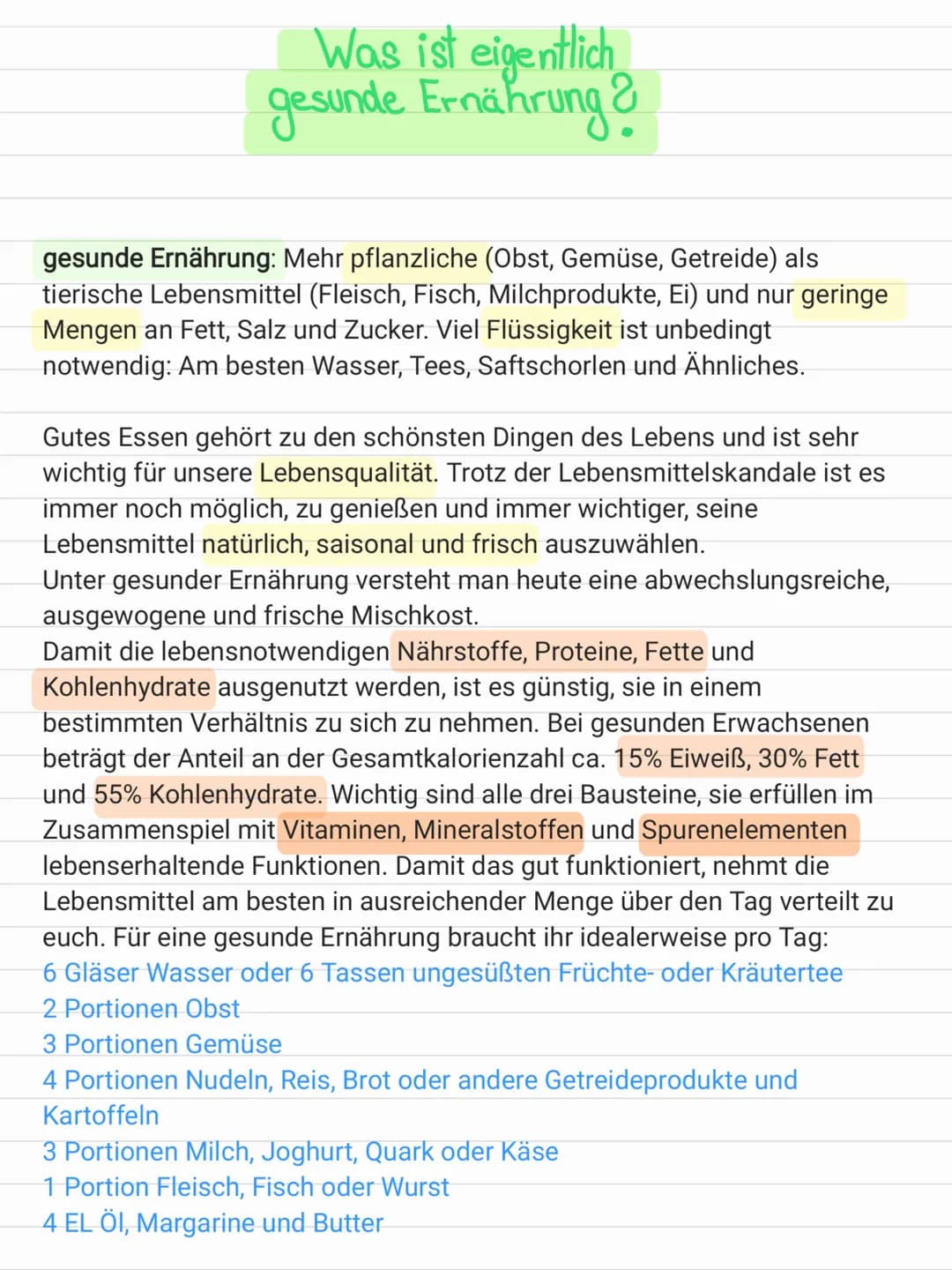 Was ist eigentlich
gesunde Ernährung?
gesunde Ernährung: Mehr pflanzliche (Obst, Gemüse, Getreide) als
tierische Lebensmittel (Fleisch, Fisc