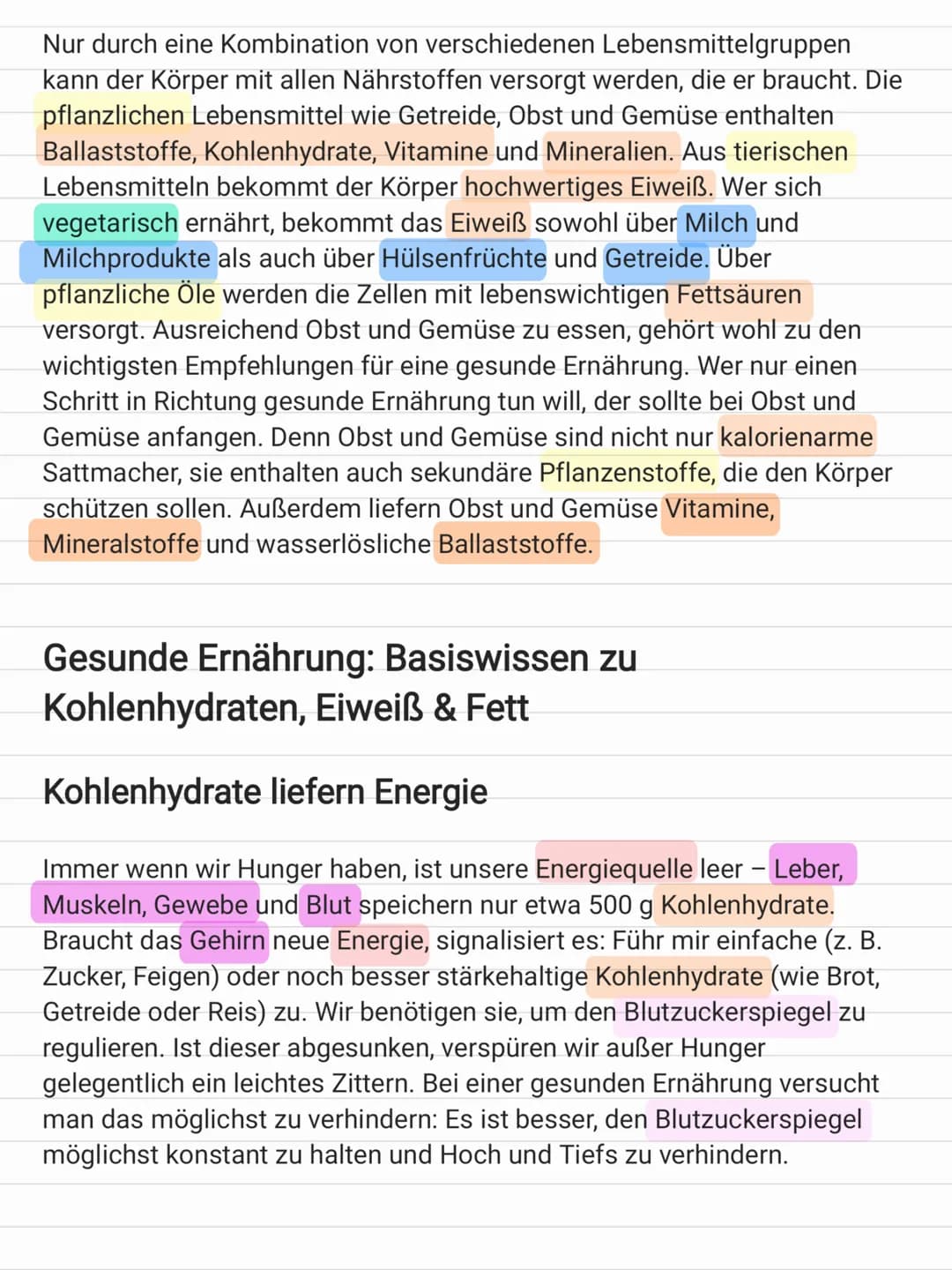 Was ist eigentlich
gesunde Ernährung?
gesunde Ernährung: Mehr pflanzliche (Obst, Gemüse, Getreide) als
tierische Lebensmittel (Fleisch, Fisc