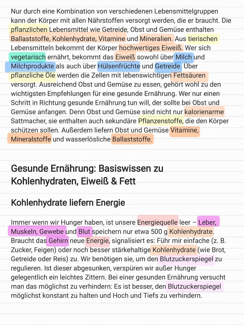 Was ist eigentlich
gesunde Ernährung?
gesunde Ernährung: Mehr pflanzliche (Obst, Gemüse, Getreide) als
tierische Lebensmittel (Fleisch, Fisc