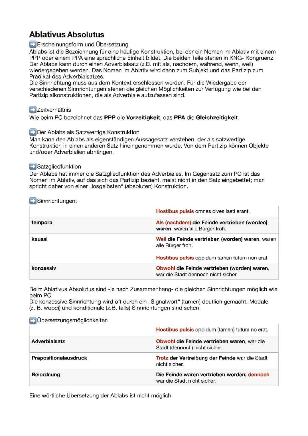 Einführung in Ablativus Absolutus: Übungen, Beispiele und mehr