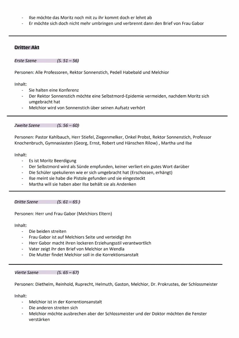 Erster Akt
Erste Szene
Inhalt:
Personen: Wendla, Frau Bergmann
(S. 7-8)
Wichtigster Teil der Szene: Wendla meint zu ihrer Mutter ,,Wer weis 