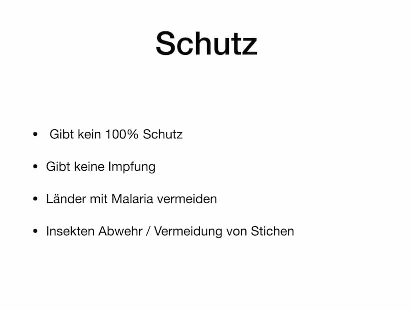 Infektionskrankheit
Malaria Schwerpunkte
• Was ist Malaria?
• Wie infiziert man sich mit Malaria
●
Vermehrungszyklus des Plasmodiums
• Krank