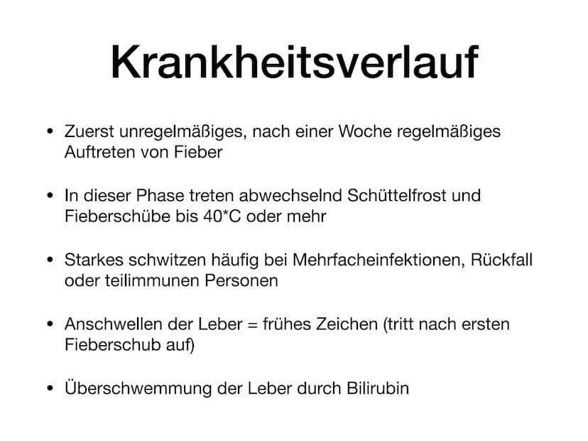 Infektionskrankheit
Malaria Schwerpunkte
• Was ist Malaria?
• Wie infiziert man sich mit Malaria
●
Vermehrungszyklus des Plasmodiums
• Krank