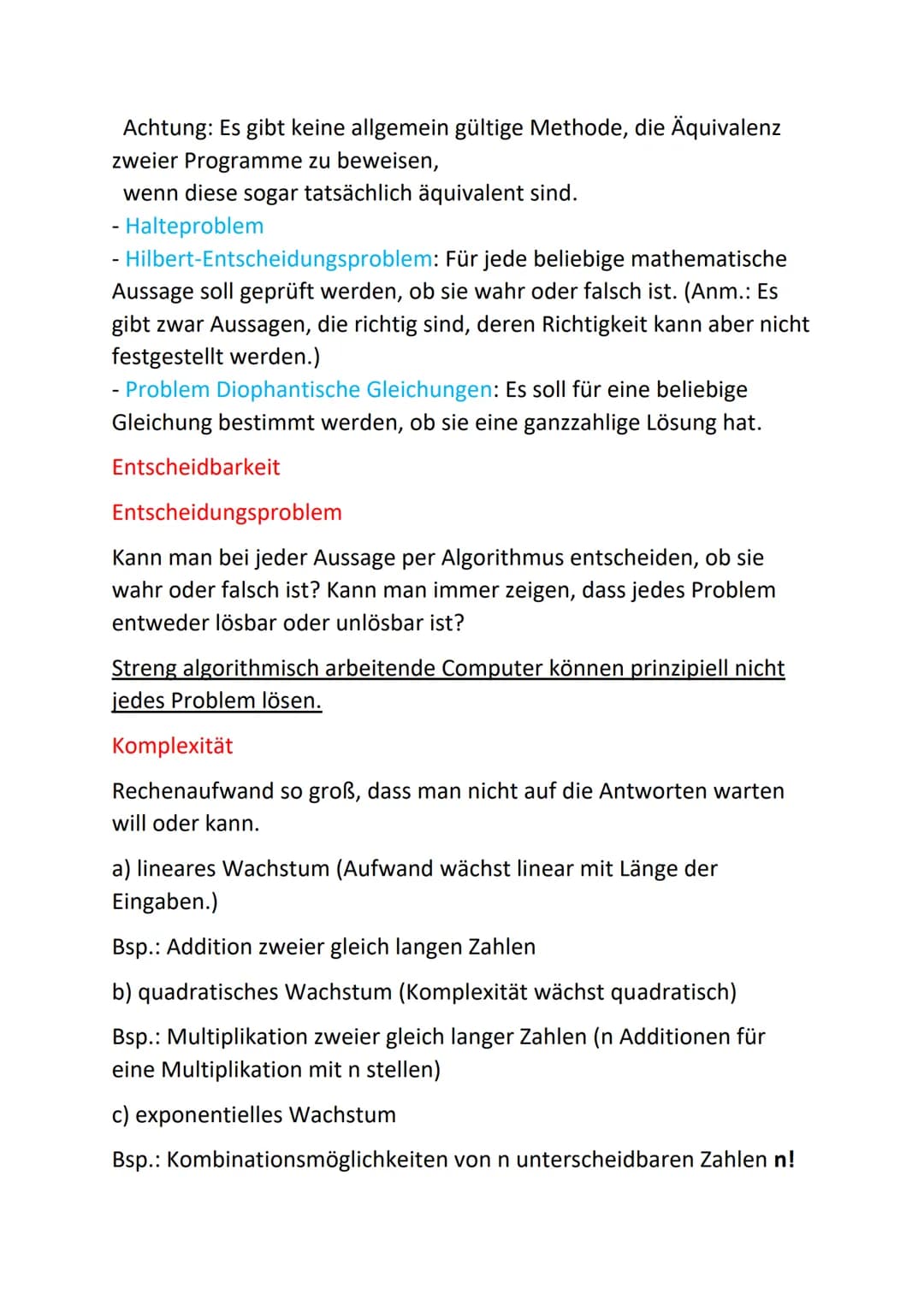 Grenzen der Programmierung und der Informatik
1. Theoretische Grenzen
Programmierbarkeit und Berechenbarkeit
Was bedeutet ,,berechenbarkeit"