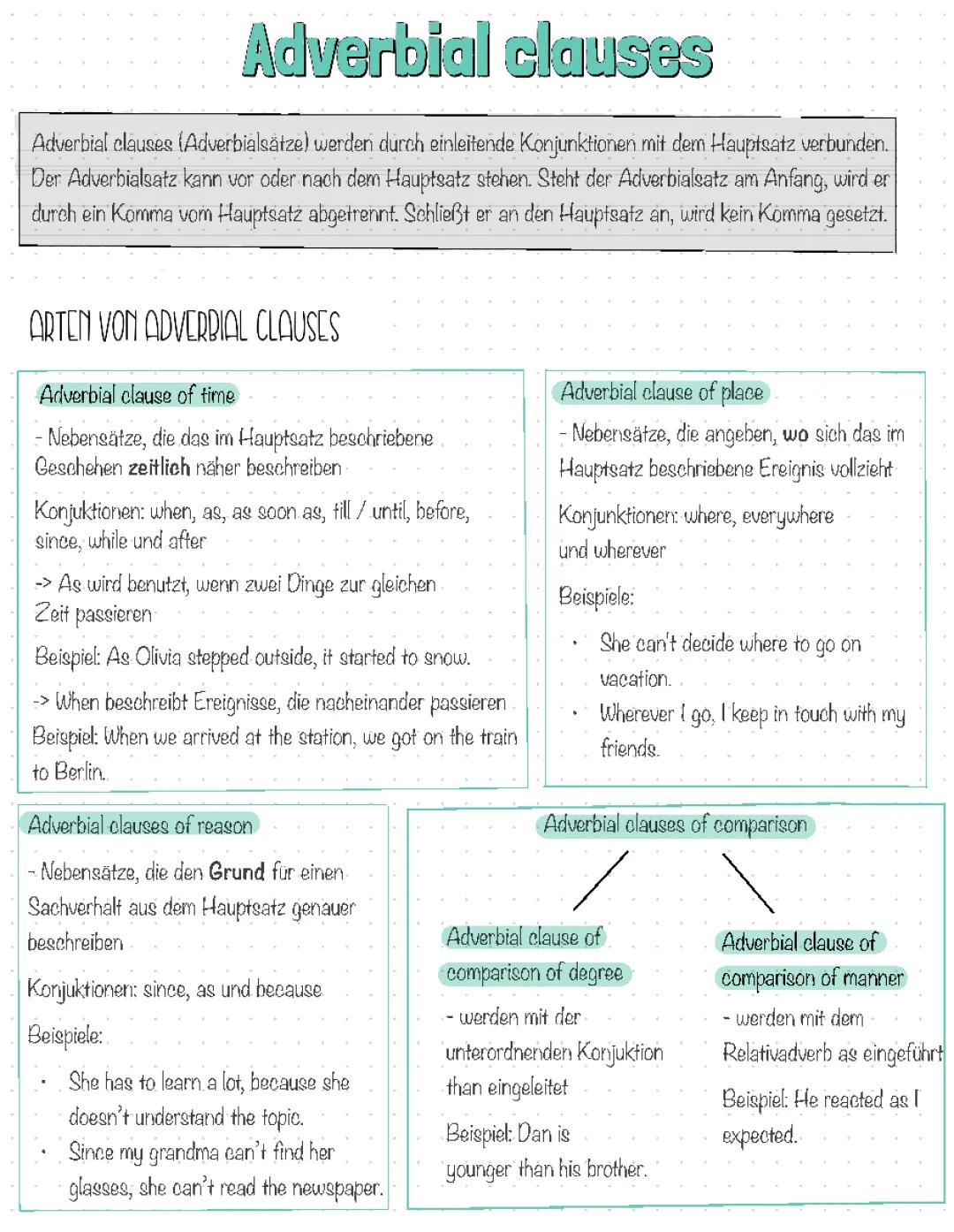 Adverbial clauses