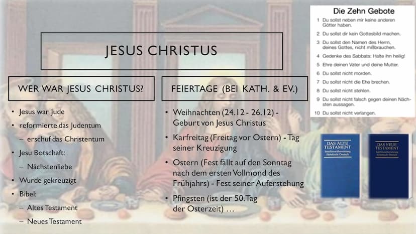 DAS CHRISTENTUM
OPY
eine Präsentation von Kelly
DI
XC
EGO TAS-
SUM ET
VIA VITA
VERI
कम INHALTSVERZEICHNIS
Fakten
Konfessionen
Jesus Christus