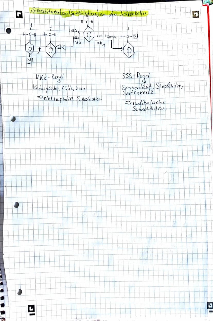 O
• Aromate
Klausurrelevant:
-Merkmale von
Aromaten
- Elektrophile
Substitution
-M- & 1. Effekt
(Zwischen substitution)
-Substitution an den