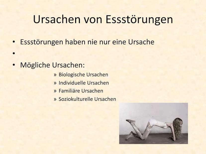 Magersucht
Eine Präsentation über die häufigste
Essstörung der Welt Inhalt
Essstörungen allgemein
Ursachen
Magersucht
Magersucht bei Kindern
