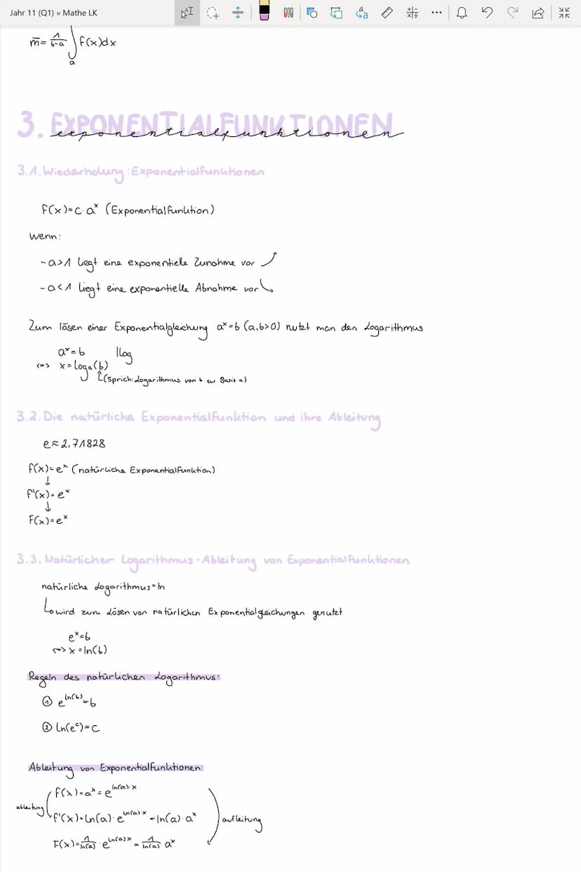 Jahr 11 (Q1) >> Mathe LK
Potenzregel:
f(x)=x"
F'(x)=x^-^
2. B. f(x)= x³
f'(x)=3x³-1
= 3x²
NEW
alysis
1. EIGENSCHAFTEN Ganzzationales Funktio