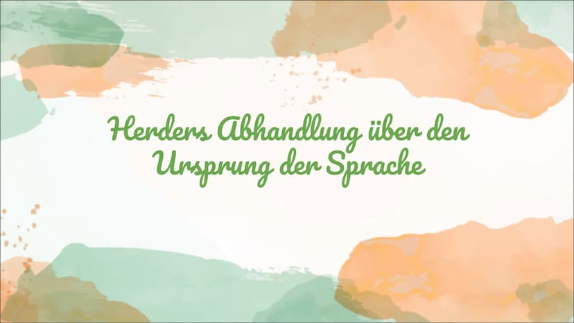 Herders Abhandlung über den
Ursprung der Sprache Was ist der Ursprung von Sprache?
Herders Abhandlung über den Ursprung der Sprache
Gliederu