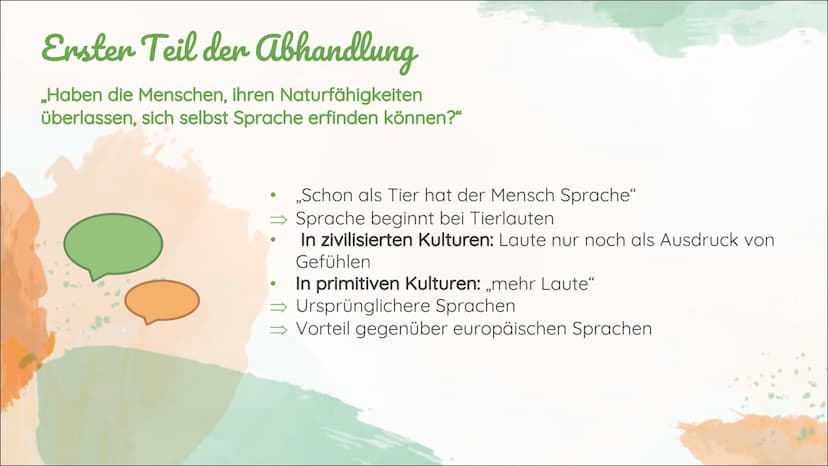 Herders Abhandlung über den
Ursprung der Sprache Was ist der Ursprung von Sprache?
Herders Abhandlung über den Ursprung der Sprache
Gliederu