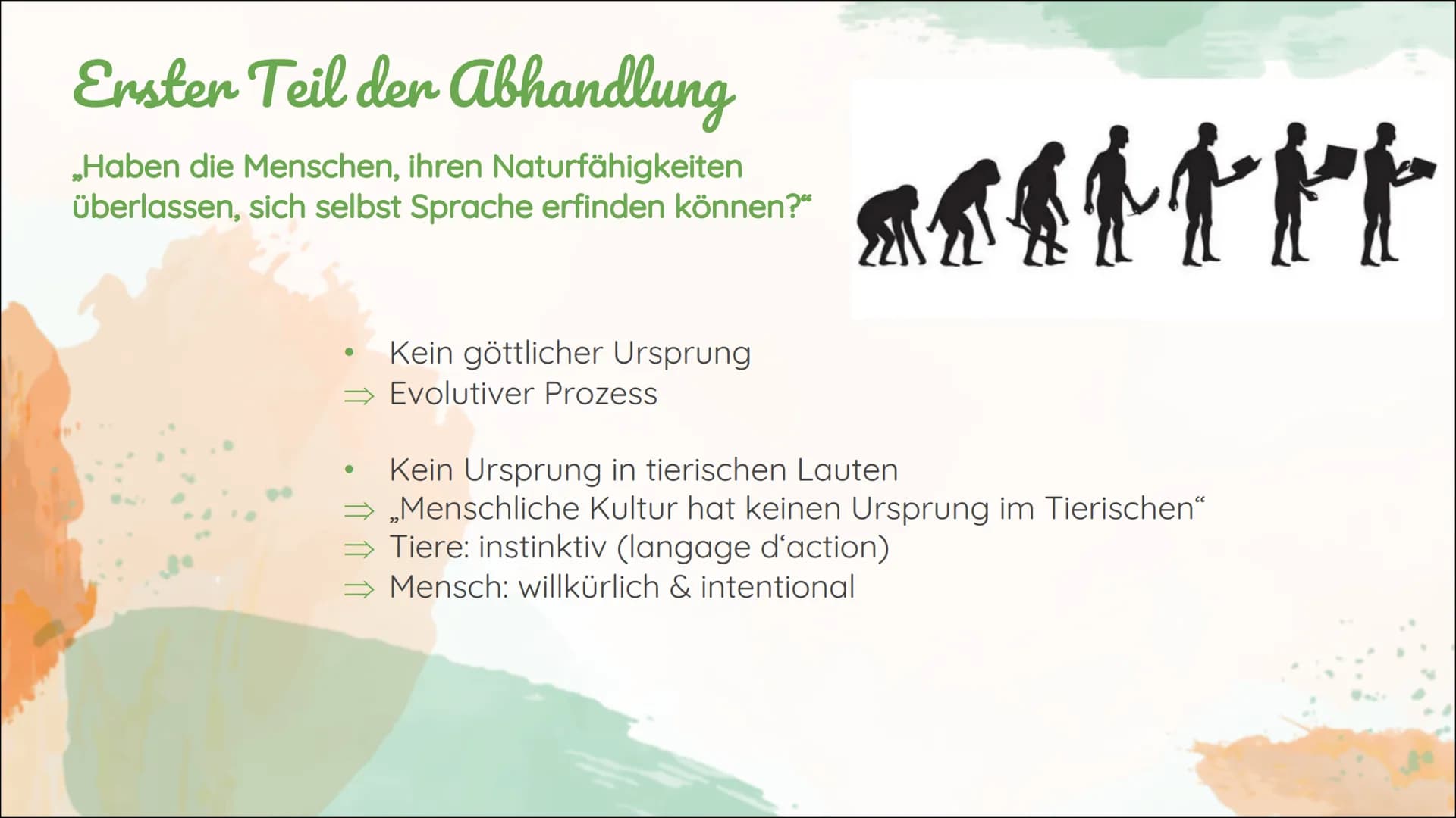 Herders Abhandlung über den
Ursprung der Sprache Was ist der Ursprung von Sprache?
Herders Abhandlung über den Ursprung der Sprache
Gliederu
