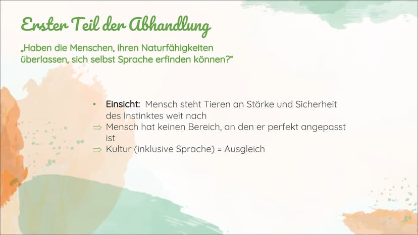 Herders Abhandlung über den
Ursprung der Sprache Was ist der Ursprung von Sprache?
Herders Abhandlung über den Ursprung der Sprache
Gliederu