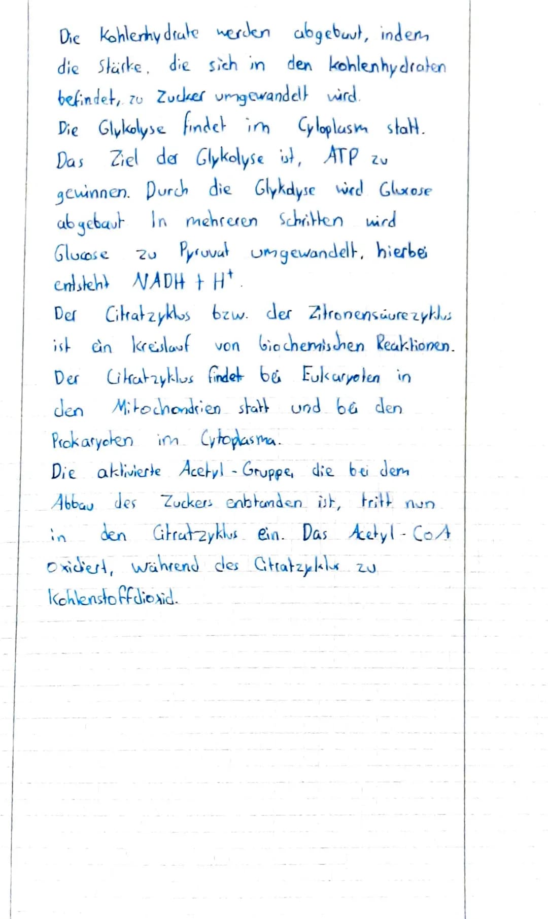 Aufgabe: Formuliere einen kurzen Text zum
Abbau der Kohlenhydrate (maximal
1 DIN A4-Seite). Es soll nur das
Wesentliche dargestellt werden.
