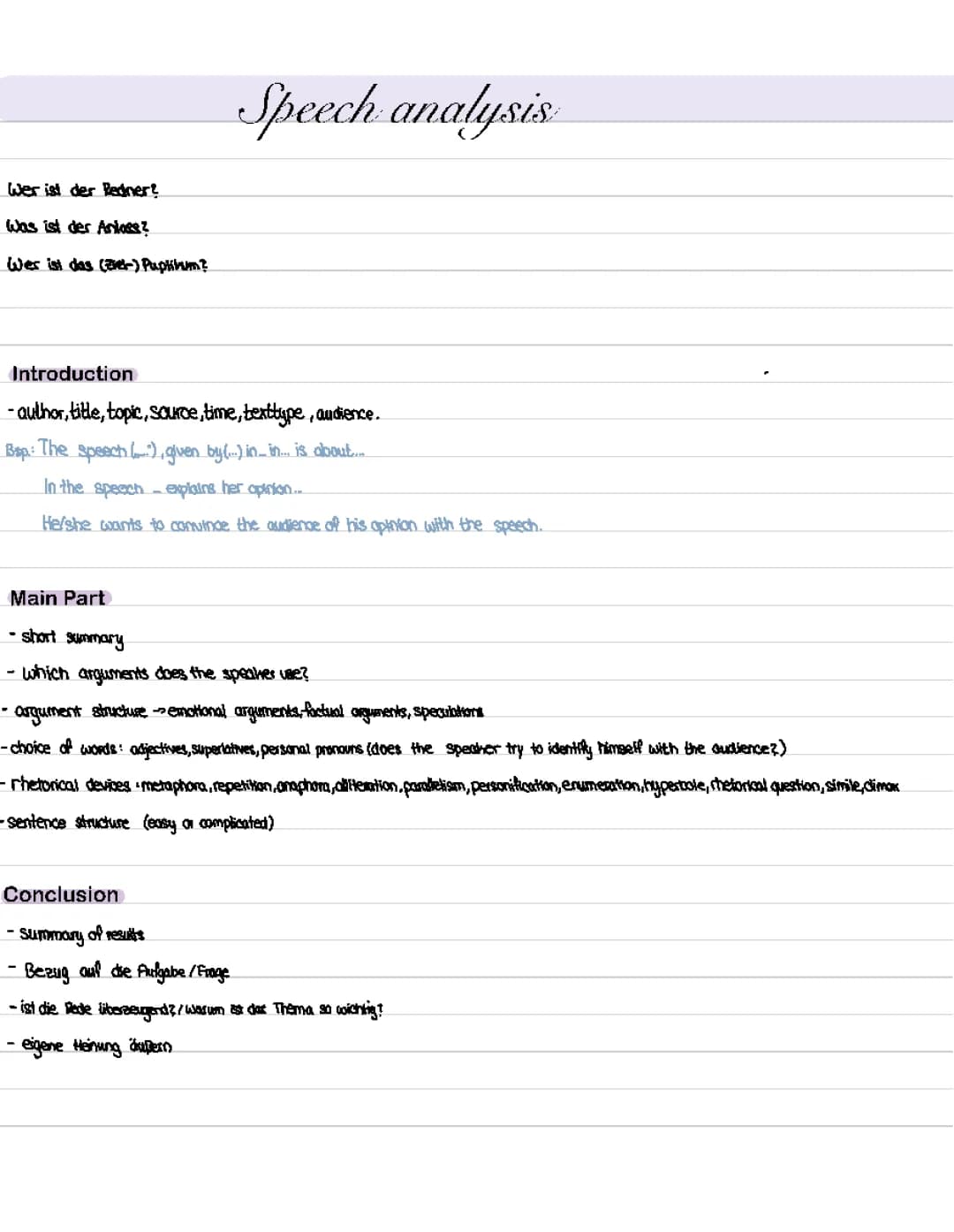 Speech Analysis