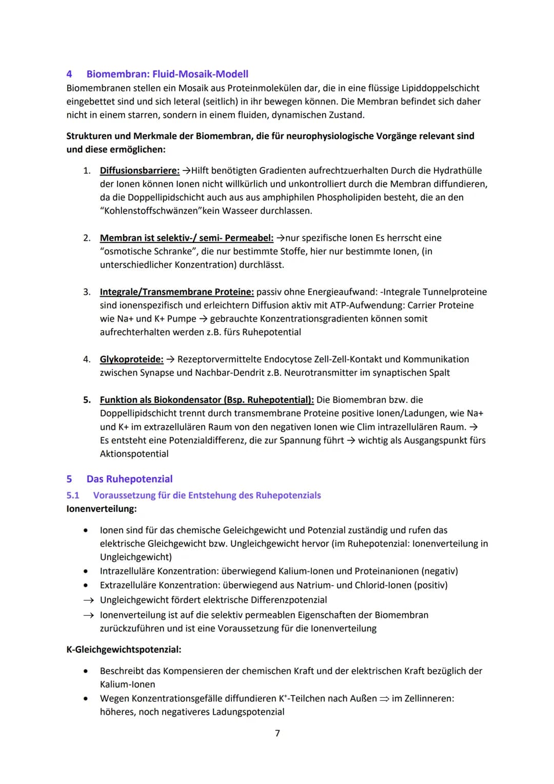 Neurobiologie
1
Das Neuron - Aufbau und Funktionsweise
Das Neuron ist der Grundbaustein eines Nervensystems und ist eine Nervenzelle, die fü