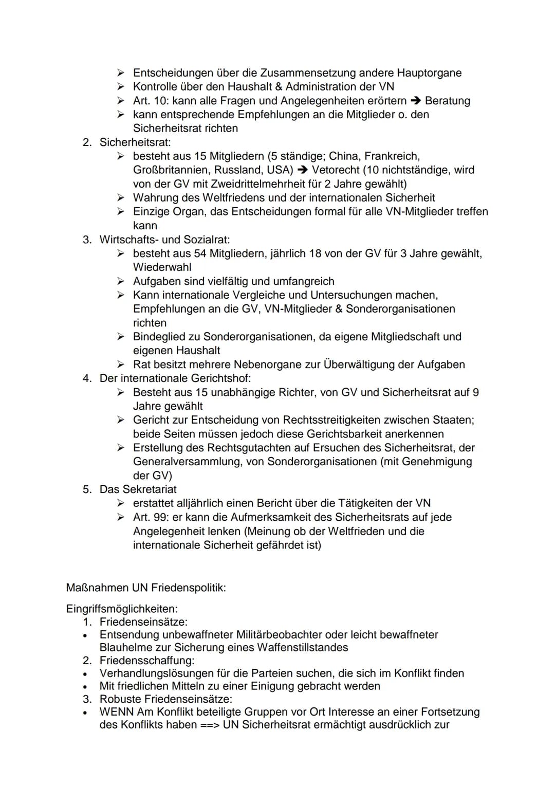 Inhaltsfeld 7: Globale Strukturen und Prozesse:
1. Internationale Friedens- und Sicherheitspolitik:
Sicherheitsbegriff:
Nicht nur Abwesenhei