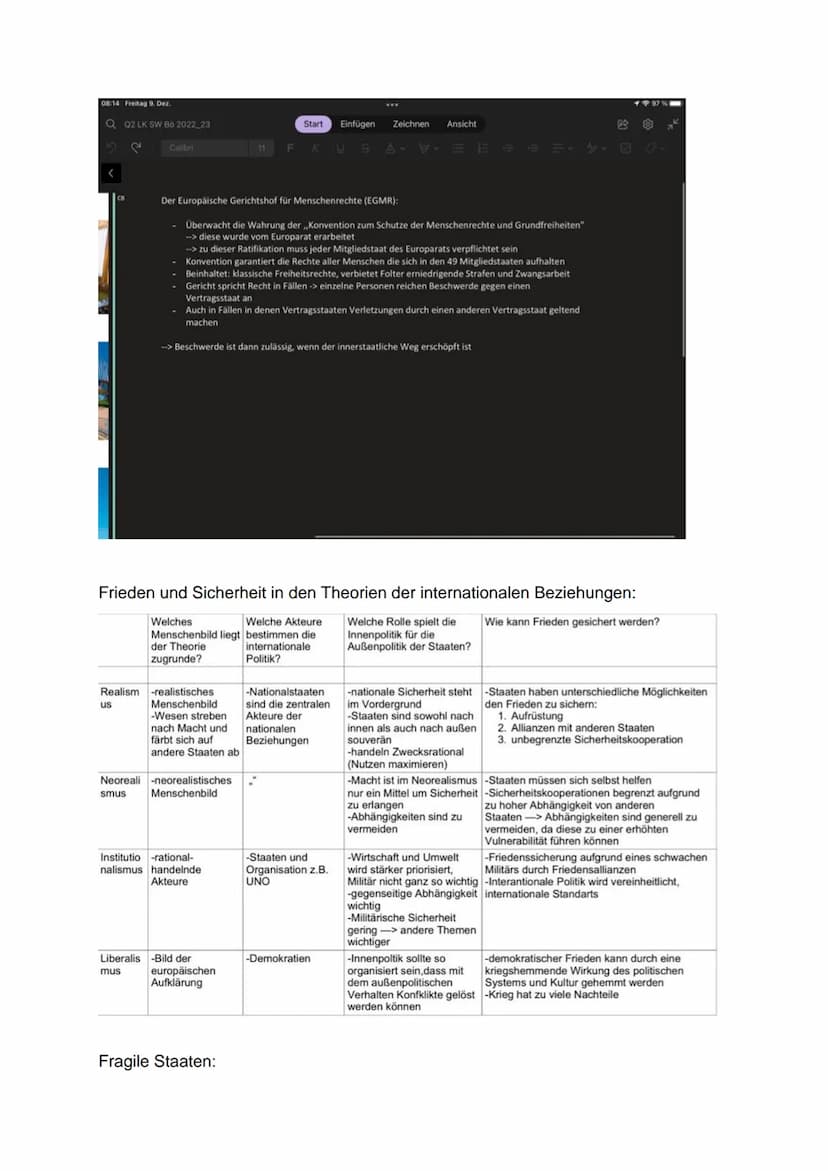 Inhaltsfeld 7: Globale Strukturen und Prozesse:
1. Internationale Friedens- und Sicherheitspolitik:
Sicherheitsbegriff:
Nicht nur Abwesenhei