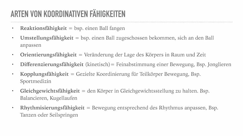 KOORDNINATIVE
FÄHIGKEITEN
Von Seymen und Koordinative Fähigkeiten
Reaktionsfähigkeit.
-> schnell & zielgerichtetes reagieren
bsp. Startschus